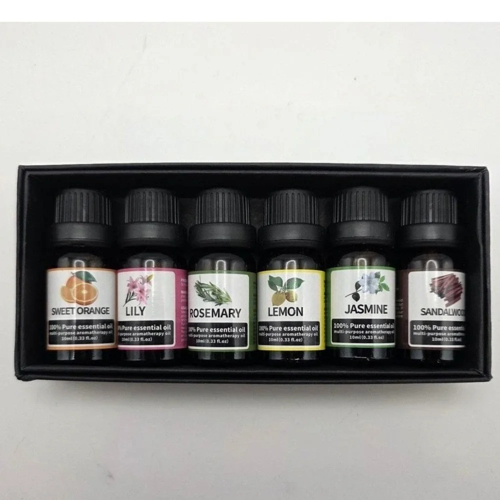 Essential Oil Set Unisex 10ml Multi 6pc Pure Aromatherapy Diffuser Scents